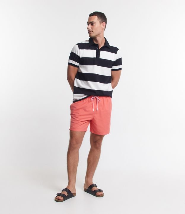 Bermuda de Banho em Microfibra com Cintura Elástica