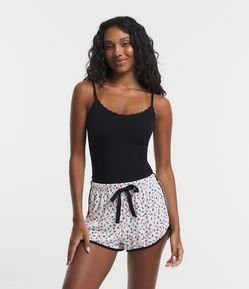 Short de Pijama em Meia Malha Estampado