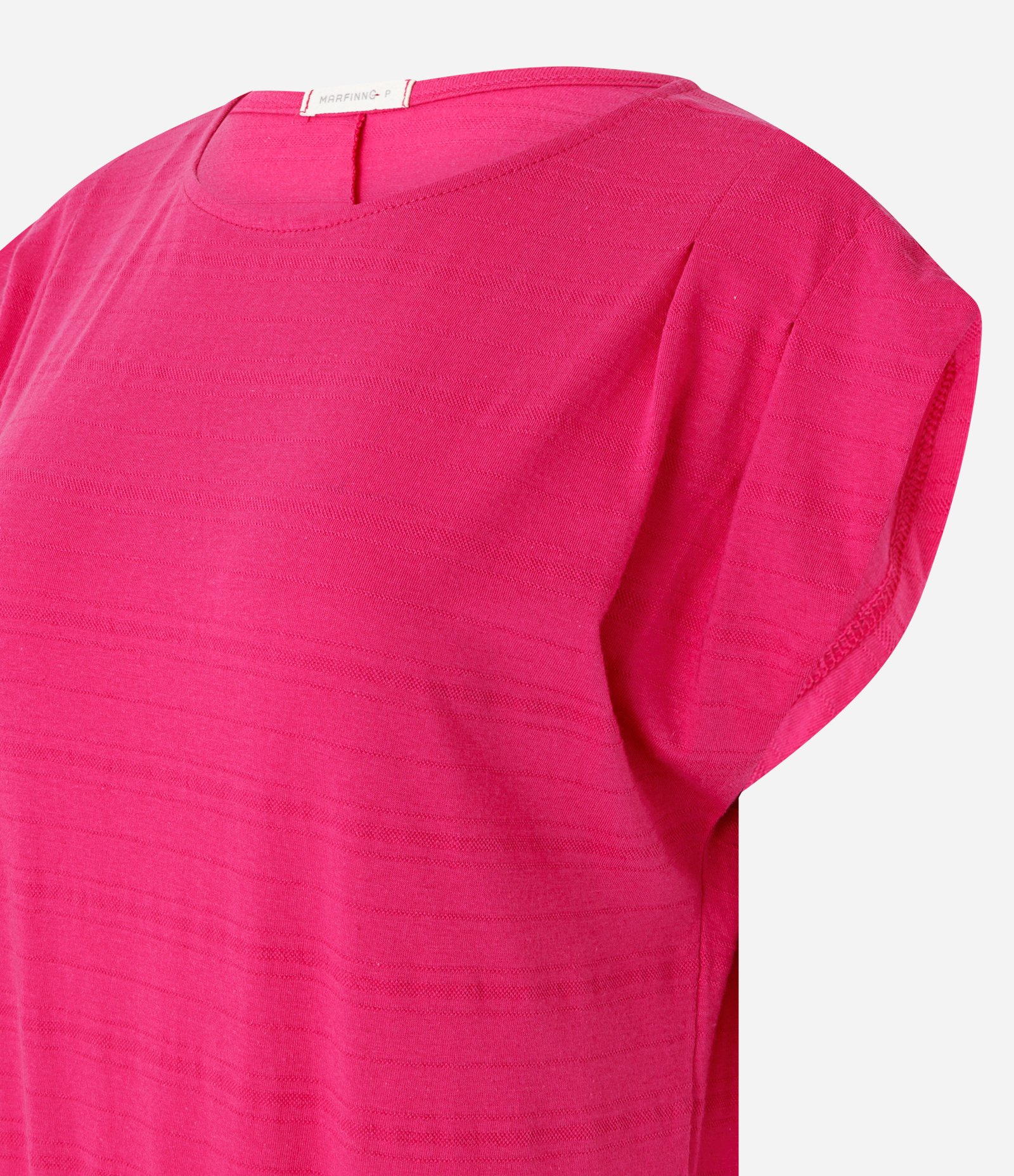 Blusa Muscle Tee em Algodão com Pregas no Ombro e Elástico na Barra Rosa 2