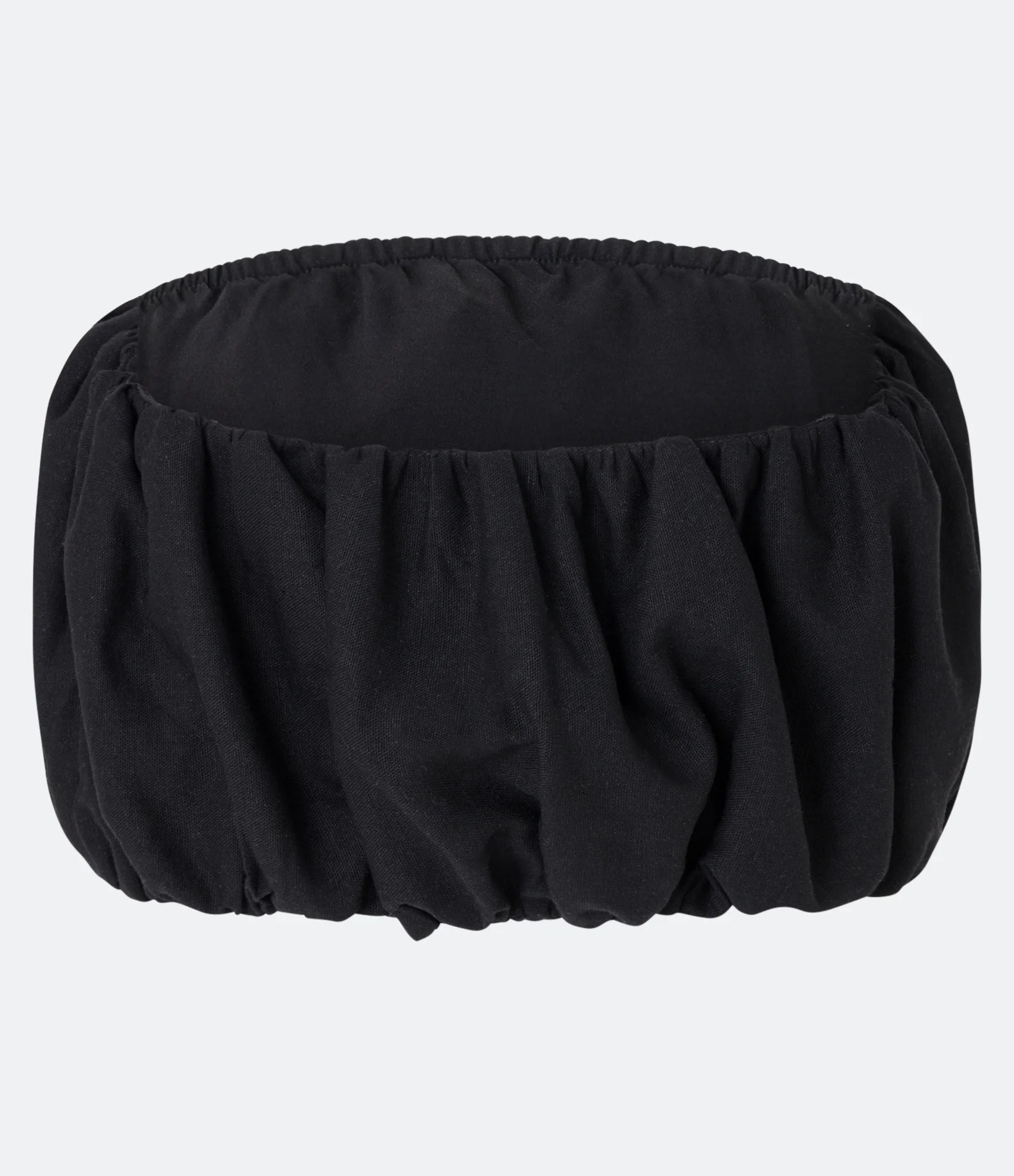 Top Bufante em Linho sem Mangas Preto 2