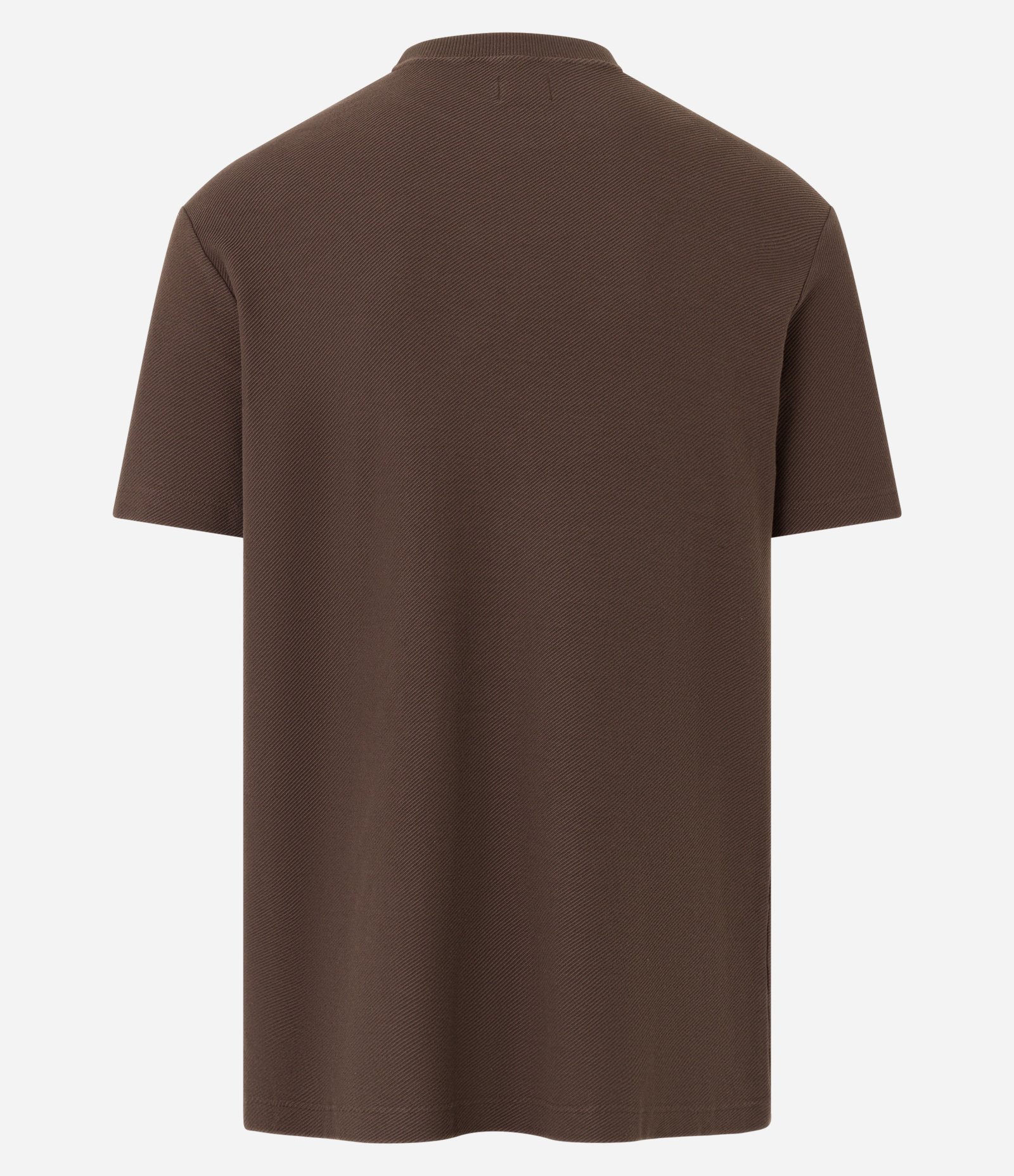 Camiseta Comfort em Meia Malha com Textura Marrom Terra 7