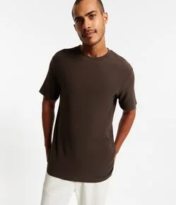 Camiseta Comfort em Meia Malha com Textura