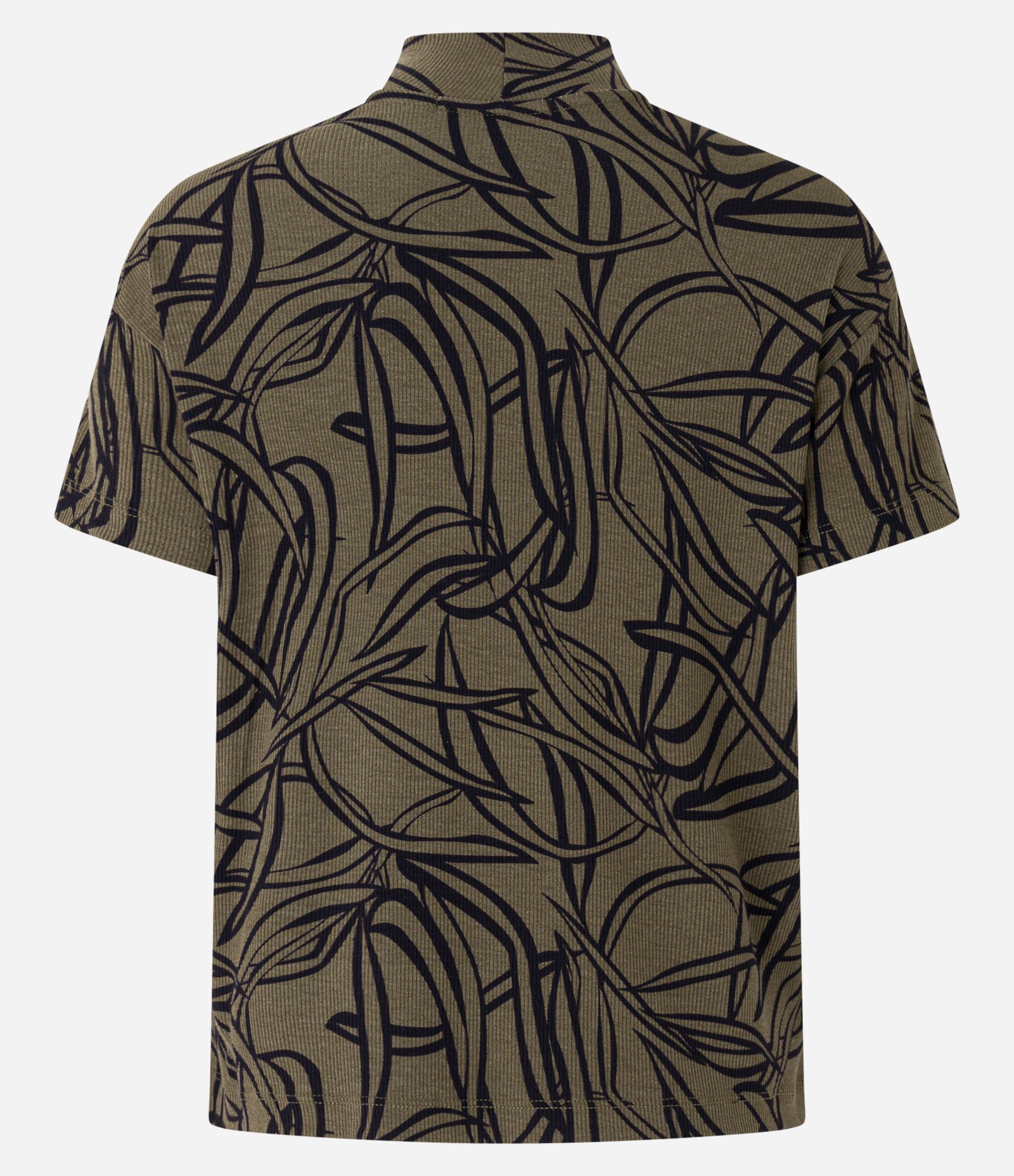 Blusa em Ribana com Golinha e Textura Canelada Verde Escuro 8