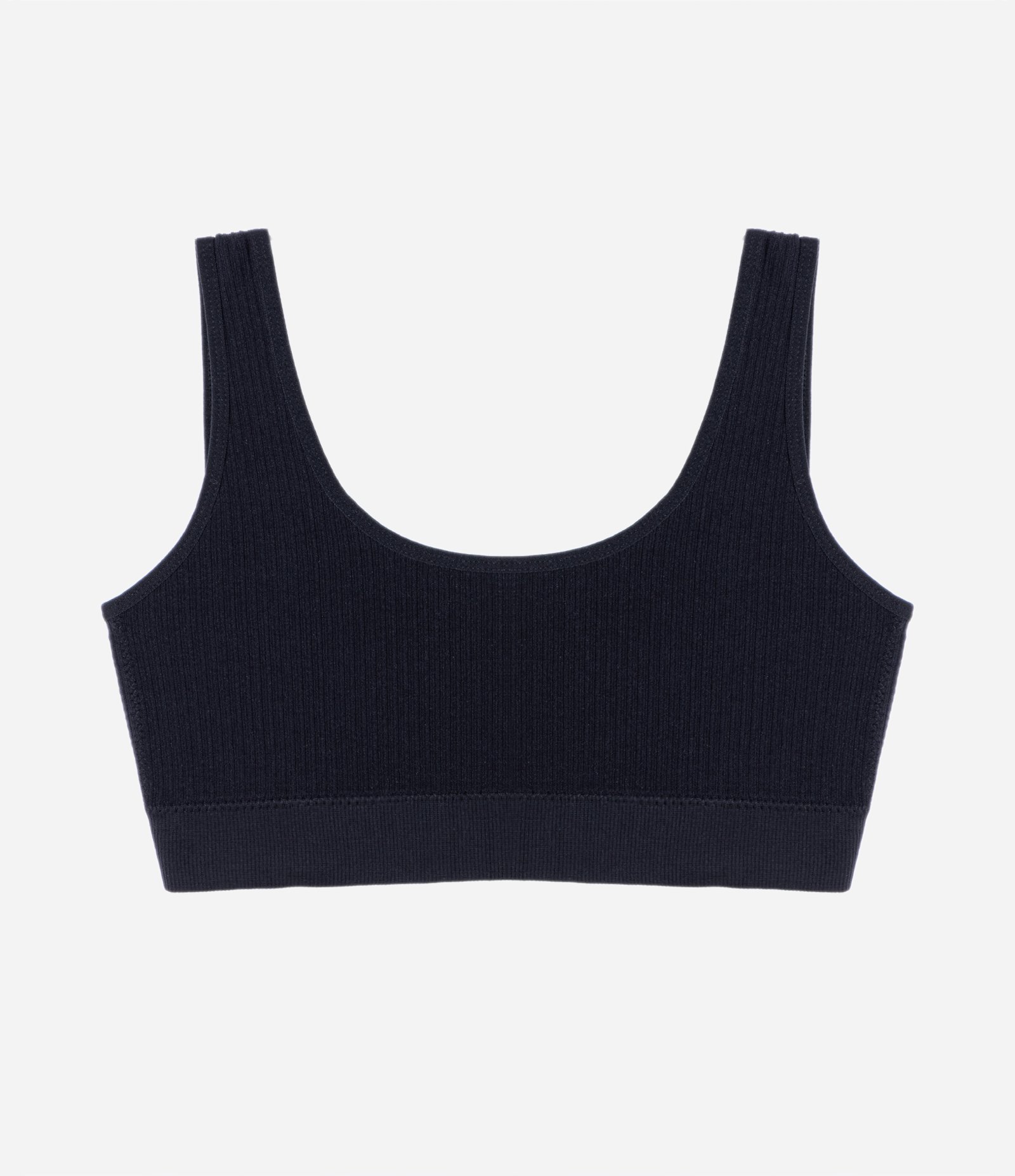 Sutiã Top sem Bojo sem Aro Texturizado sem Costura Preto 4