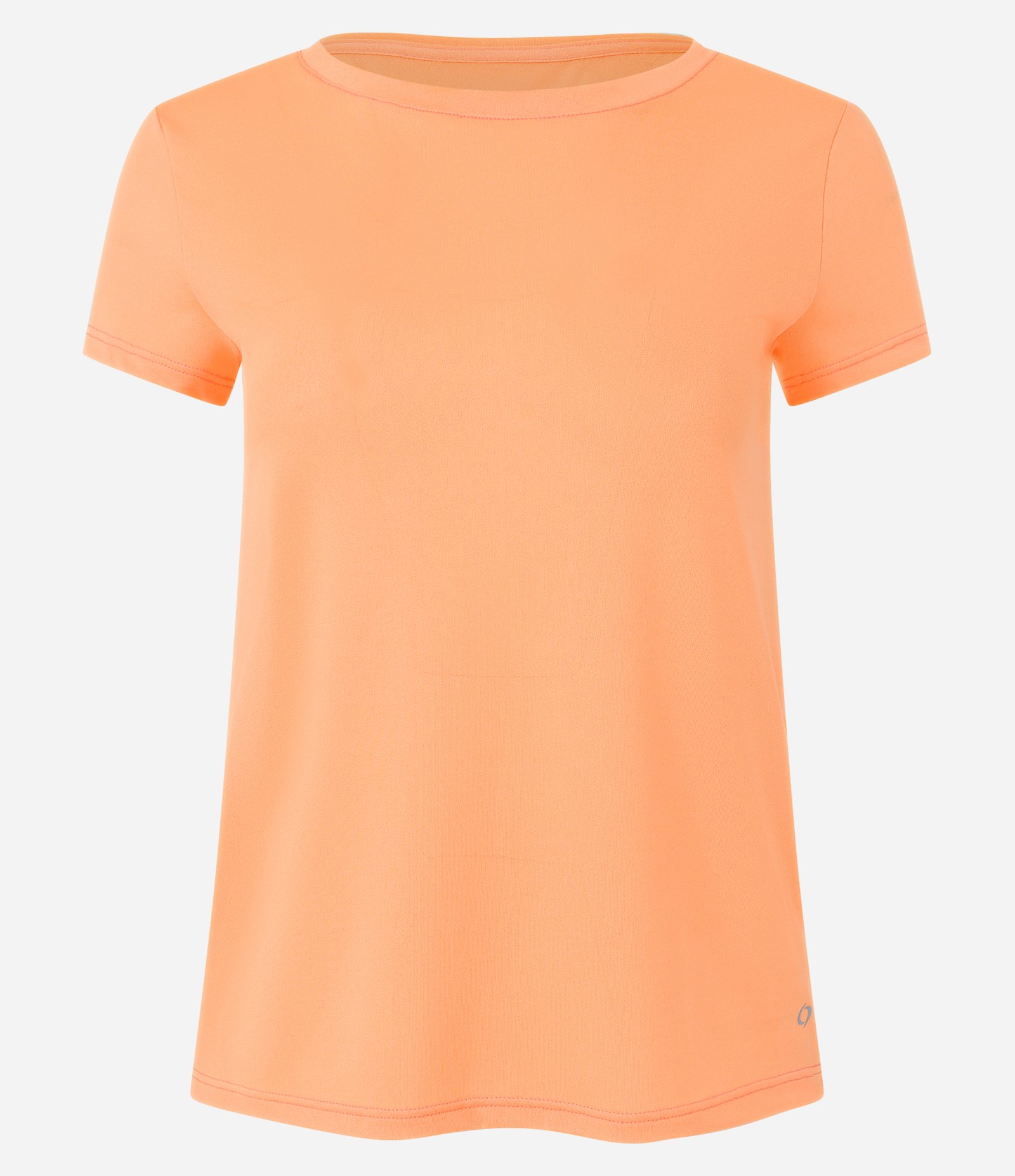 Camiseta Esportiva em Crepe Básica Laranja 5