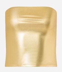 Top Faixa Metalizado Tomara que Caia