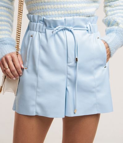Short Clochard em Material Sintético com Cordão