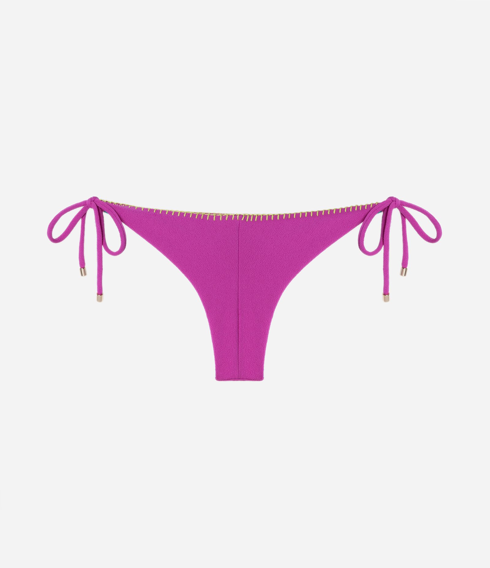 Biquíni Calcinha Lacinho Texturizado com Pespontos Contrastantes Rosa 6