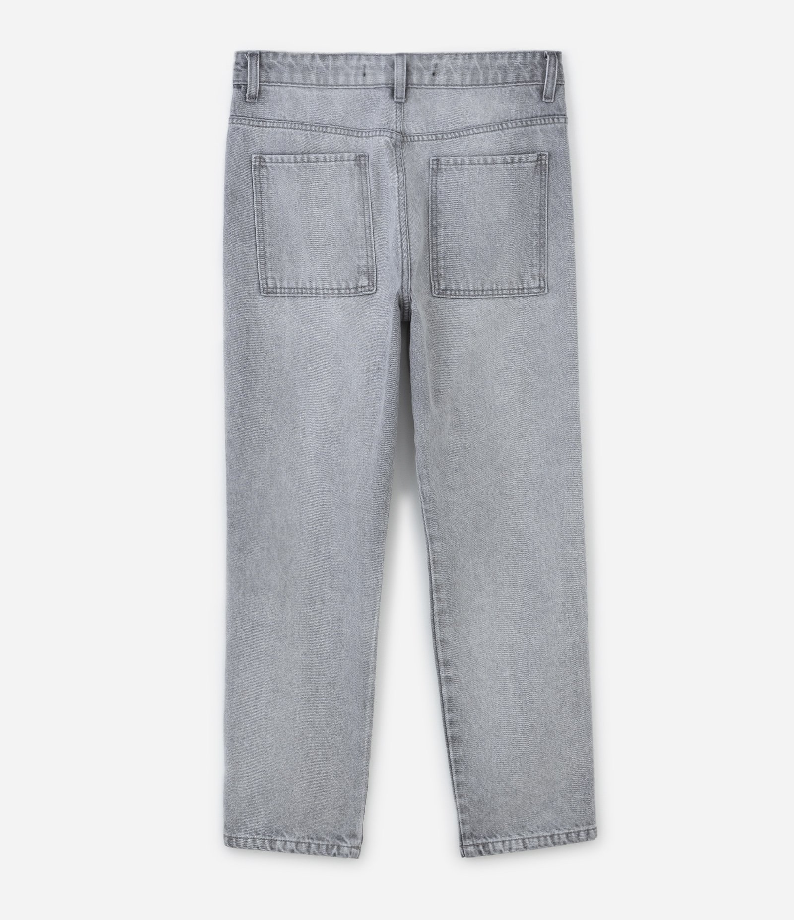 Calça Baggy em Jeans Estonada com Bolsos Cinza 6