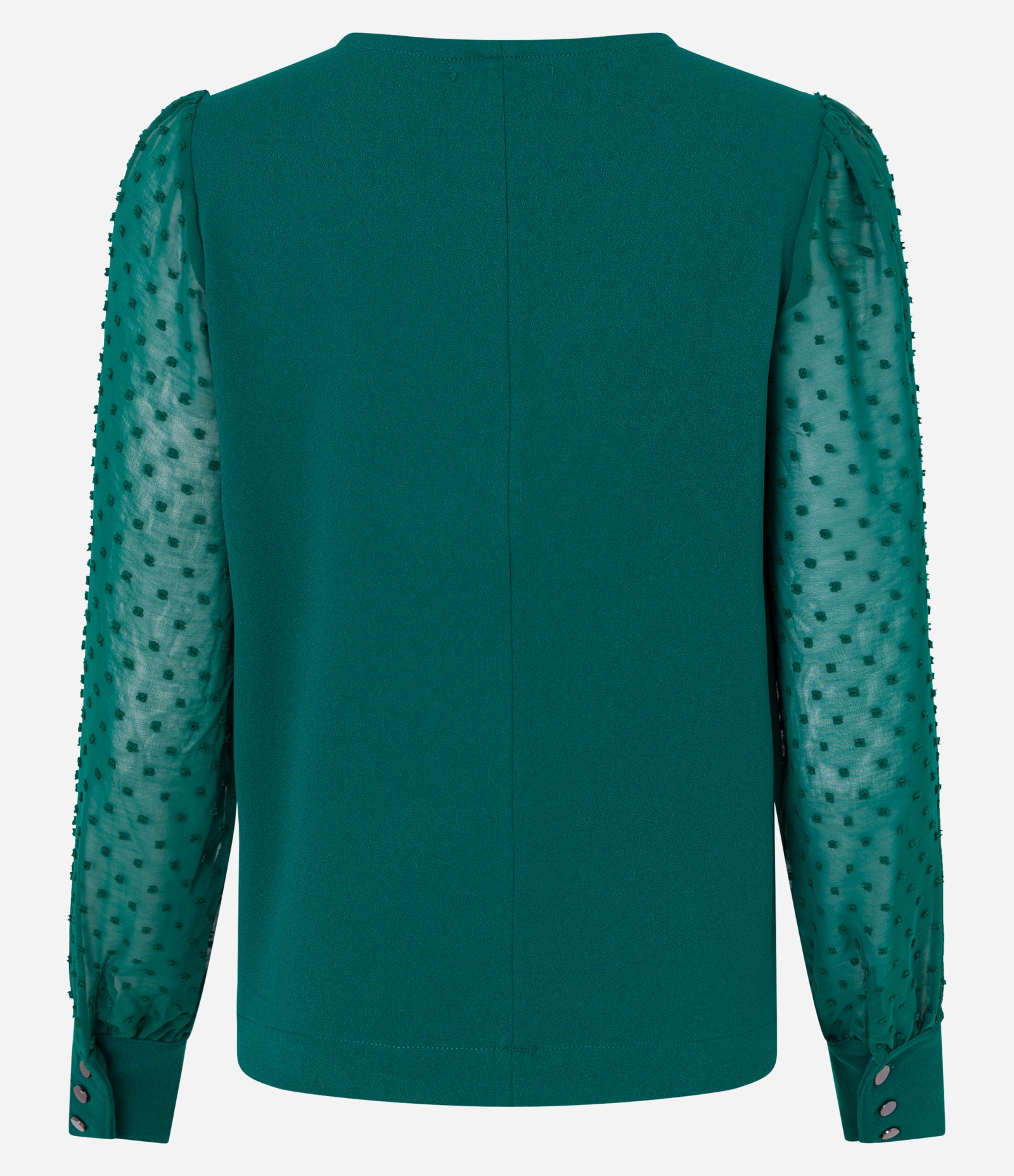 Blusa em Crepe com Manga em Chiffon Poá 7