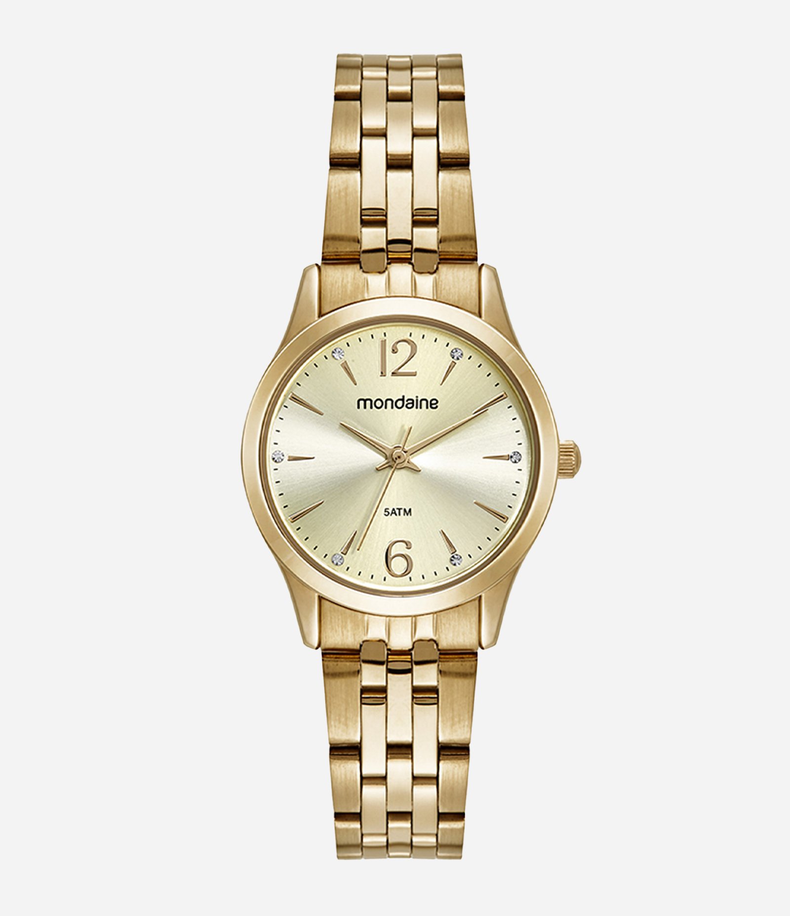 Relógio Mondaine Analógico com Pulseira e Caixa em Metal 32606LPMKDE1K1 Dourado 1