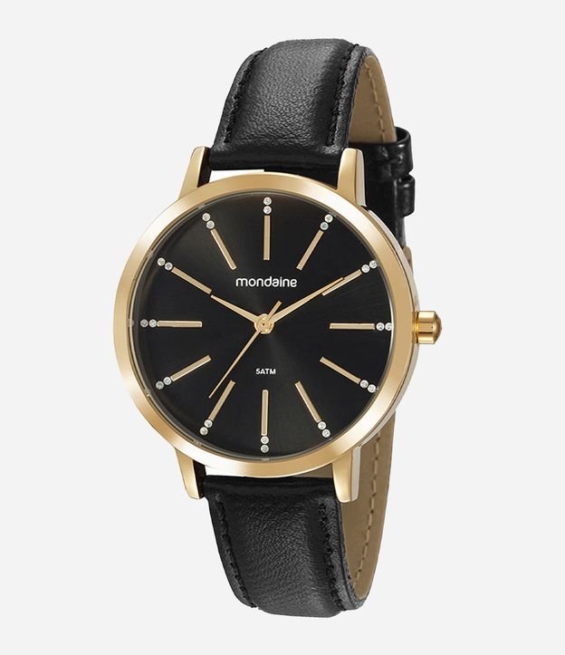 Relógio Mondaine Analógico com Pulseira em Couro e Caixa em Metal 99402LPMVDH1