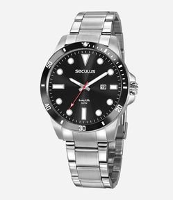 Relógio Masculino Seculus Analógico com Pulseira e Caixa em Aço 