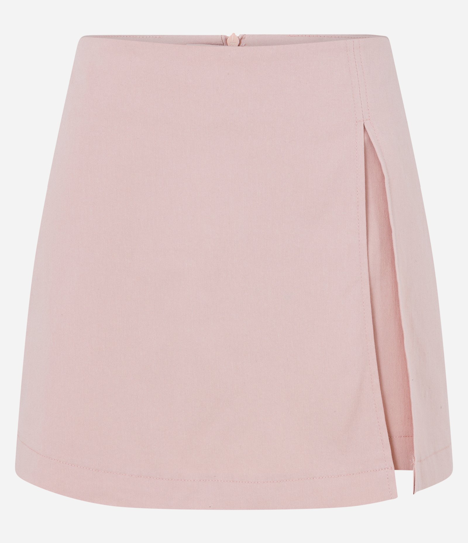 Short Saia em Bengaline com Fenda Assimétrica Rosa Claro 5