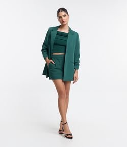 Short Saia Curto em Bengaline com Cós Alfaiatado