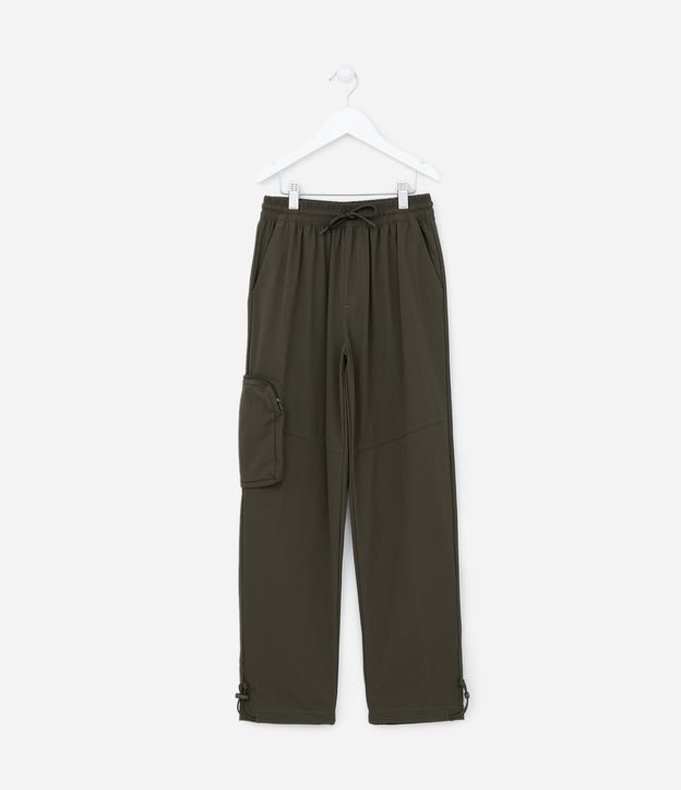 Calça Jogger Infantil com Bolso Cargo Utilitário - Tam  5 a 14 anos