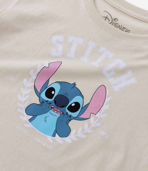 Blusa T-shirt Infantil com Estampa Stitch e Angel - Tam 5 a 14