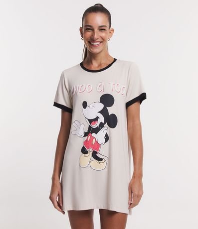 Camisola Curta em Viscolycra com Estampa Mickey Menor preço em Camisola Curta em Viscolycra com Estampa Mickey