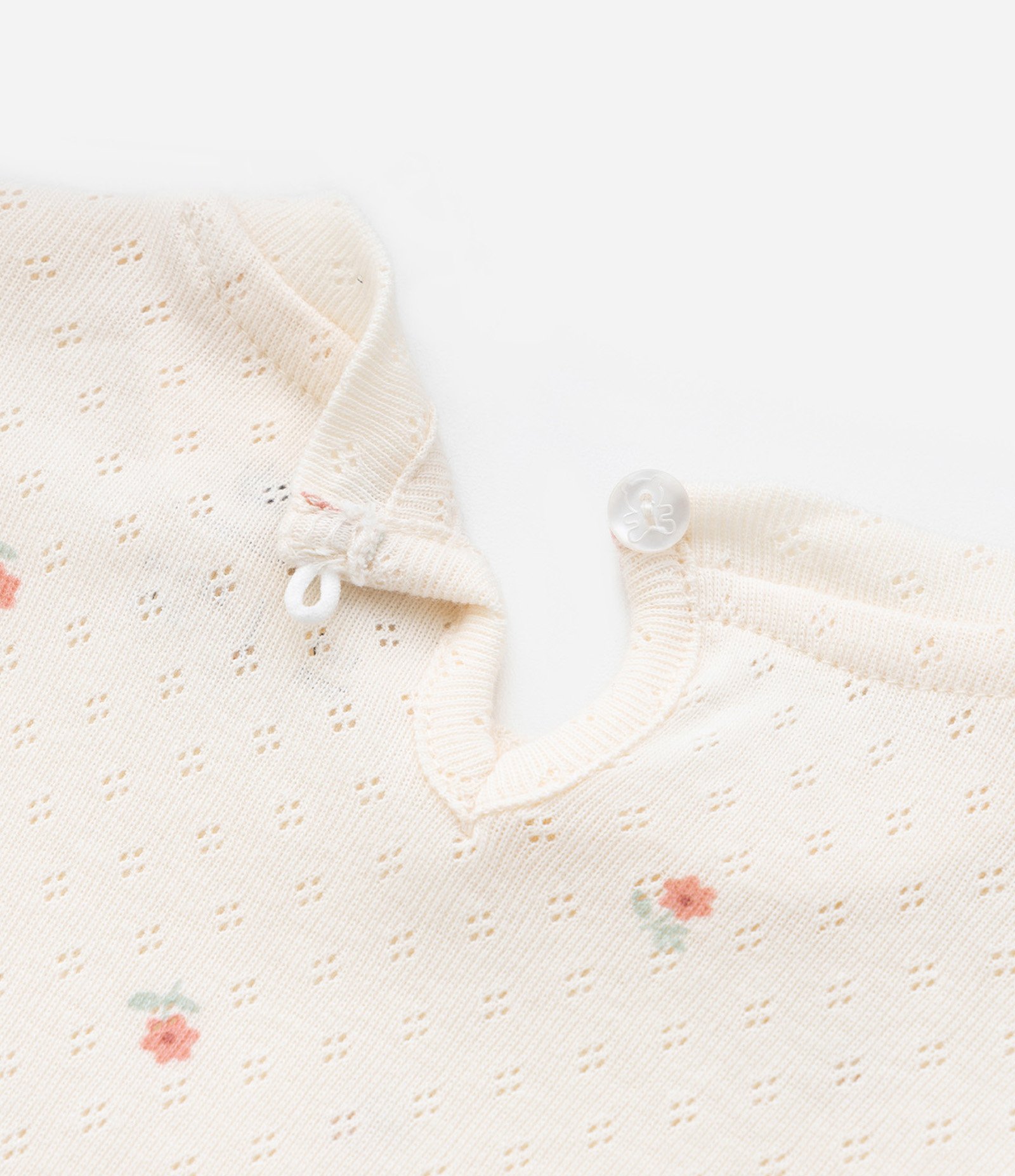 Body Infantil Texturizado com Babadinho no Ombro - Tam 0 a 24 meses Bege 5