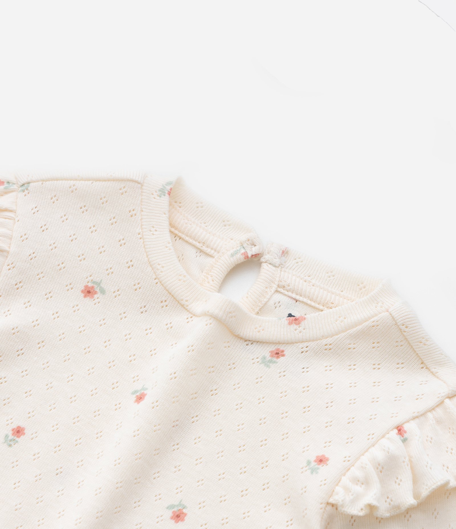 Body Infantil Texturizado com Babadinho no Ombro - Tam 0 a 24 meses Bege 6