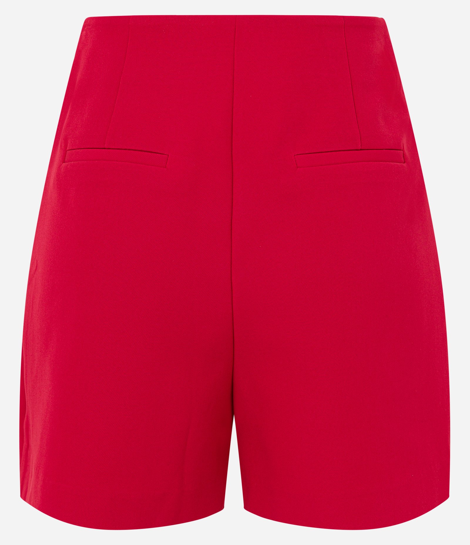 Short Alfaiatado em Crepe com Transpasse e Fivela Vermelho 5