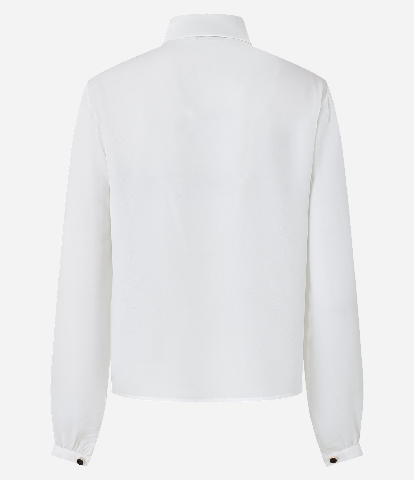 Camisa Manga Longa com Babado Frontal Texturizado Branco 8