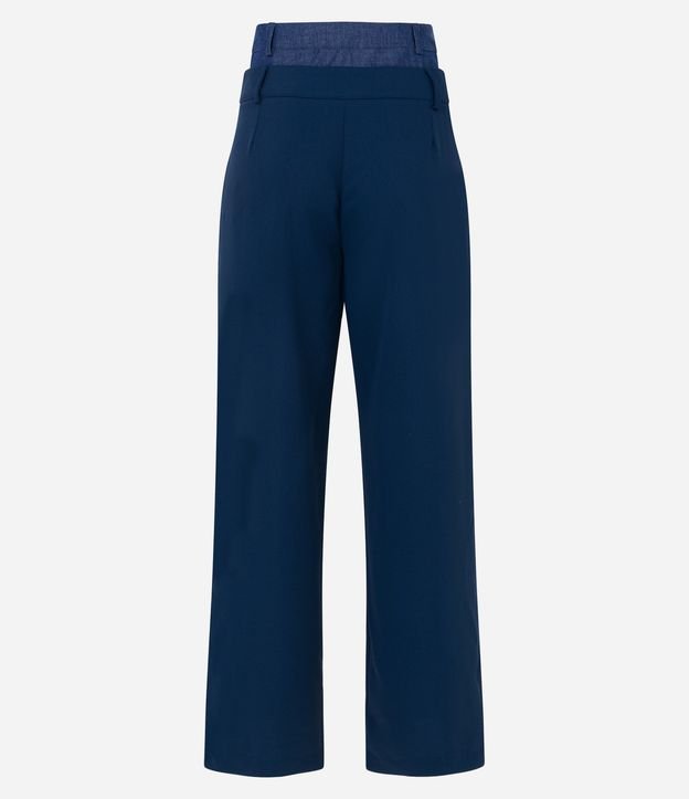 Calça Chino Tweed Azul Marinho