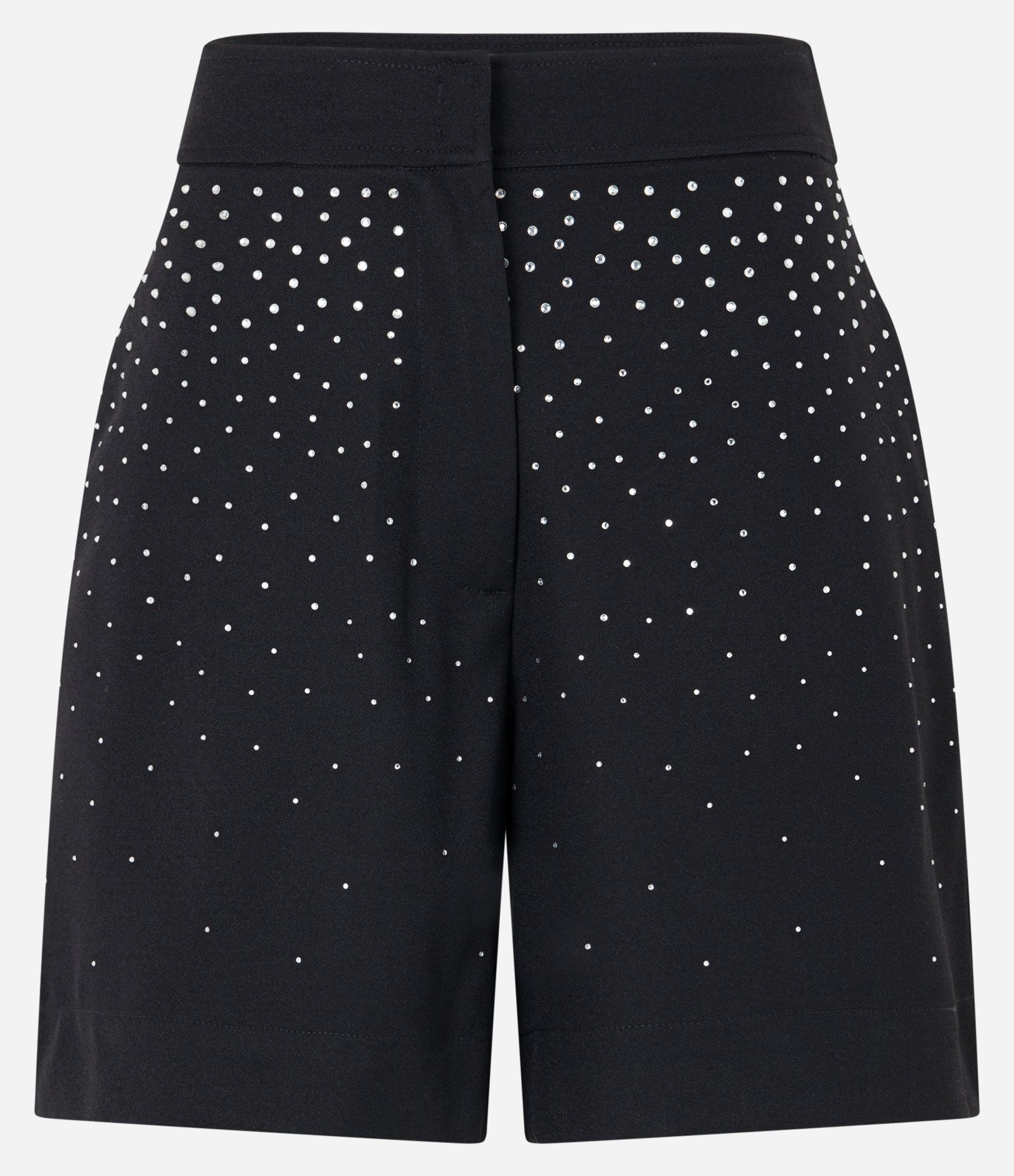 Short em Crepe com Aplicação de Strass Preto 6