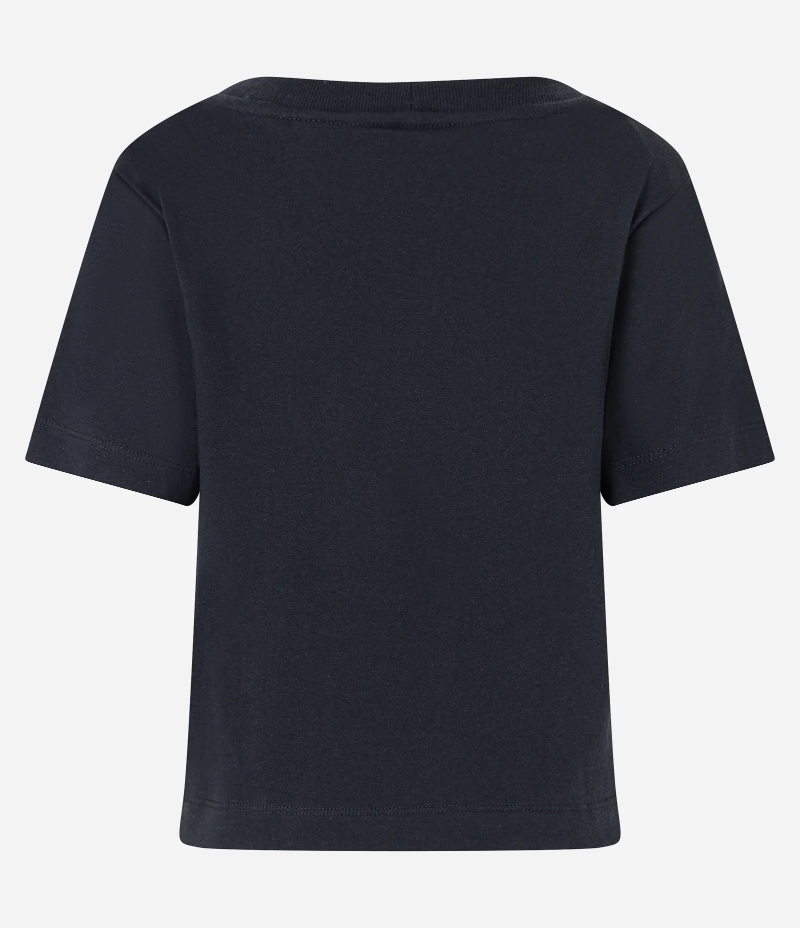 Blusa T-shirt em Meia Malha com Ombreira Preto 2