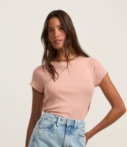 Blusa Básica em Ribana com Cava Raglan