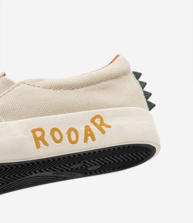 Tênis Slip On Infantil em Lona Estampa Roar - Tam 20 ao 27