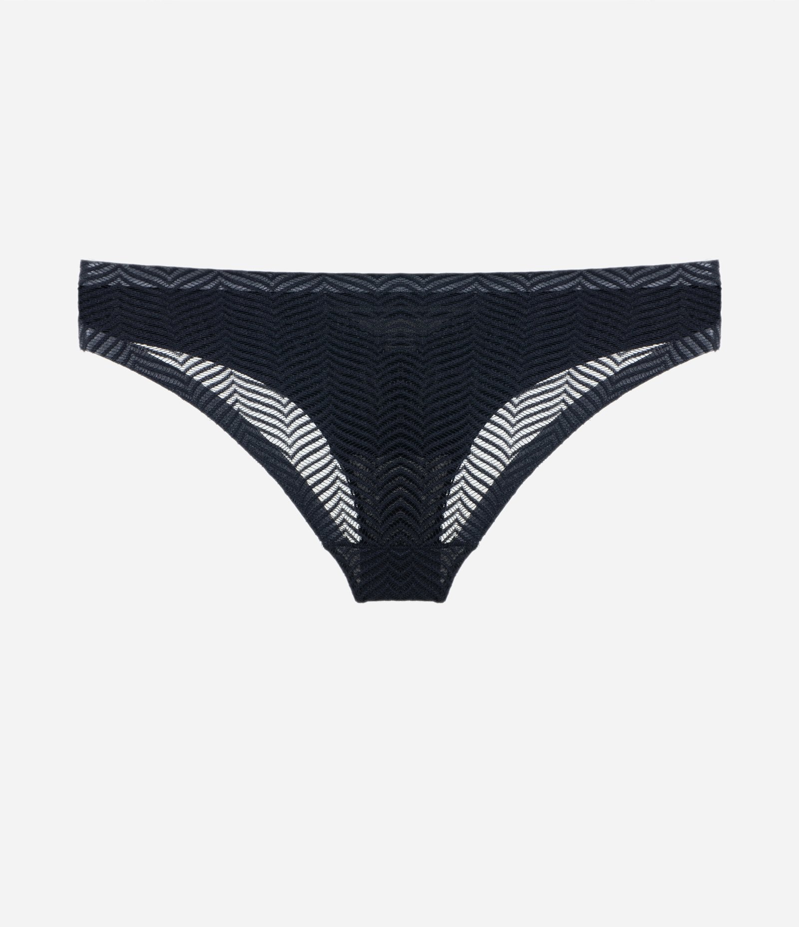 Calcinha Biquíni em Poliamida com Renda Preto 5