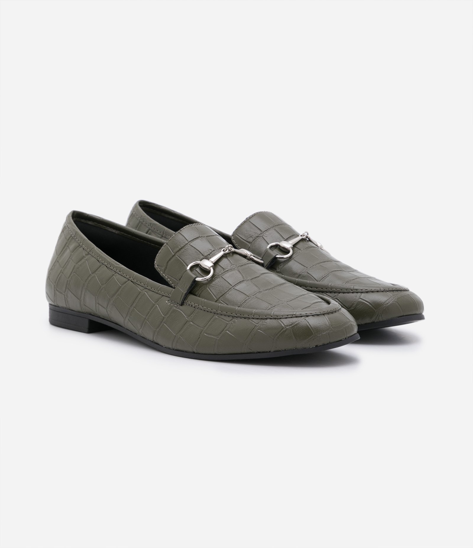 Sapato Loafer com Textura Croco e Bridão no Cabedal 5