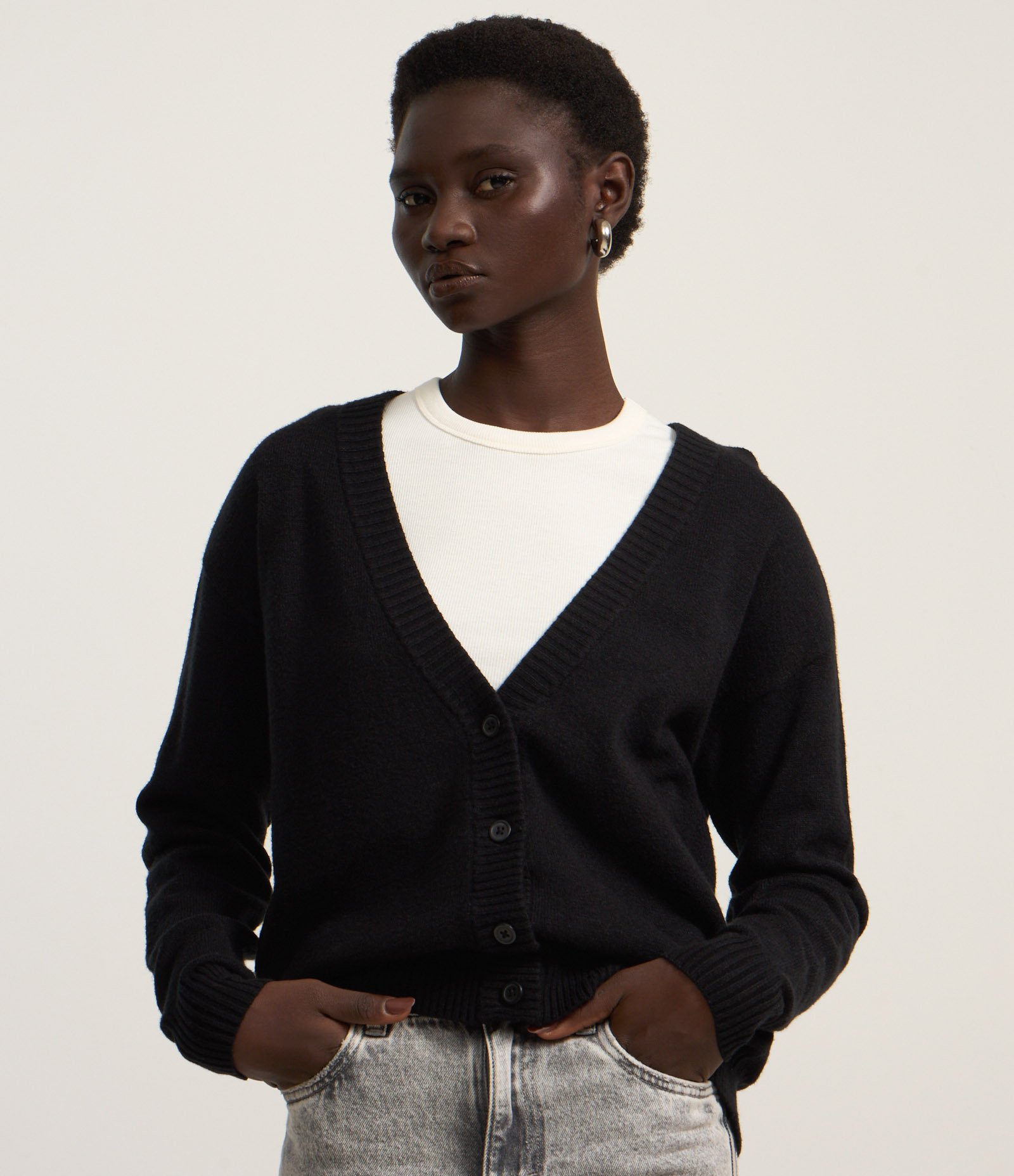 Cardigan Curto em Tricô com Botões 3