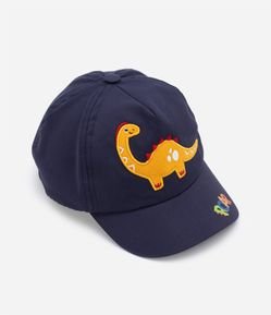 Boné Aba Curva Infantil com Bordado de Dino