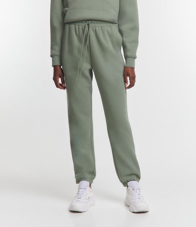 Calça Jogger Comfy em Moletom Apeluciado com Cós Elástico