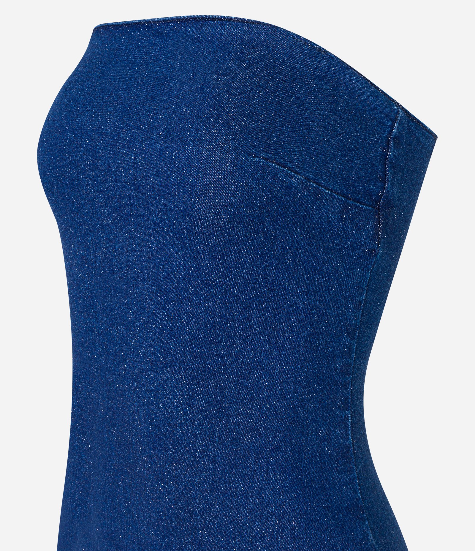 Vestido New Midi Jeans Tomara que Caia e Fenda Azul 6