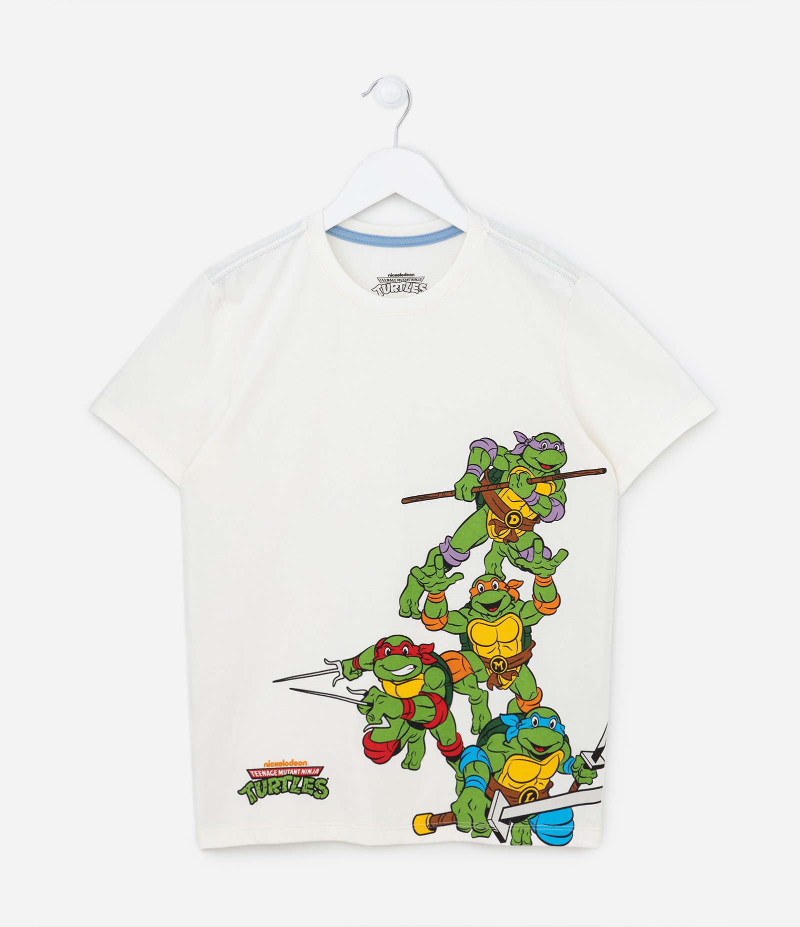 Camiseta Infantil com Estampa das Tartarugas Ninja - Tam 4 a 12 anos Off White 1