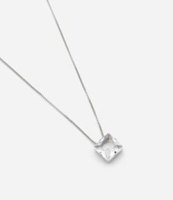 Collar en Metal con Colgante de Piedra