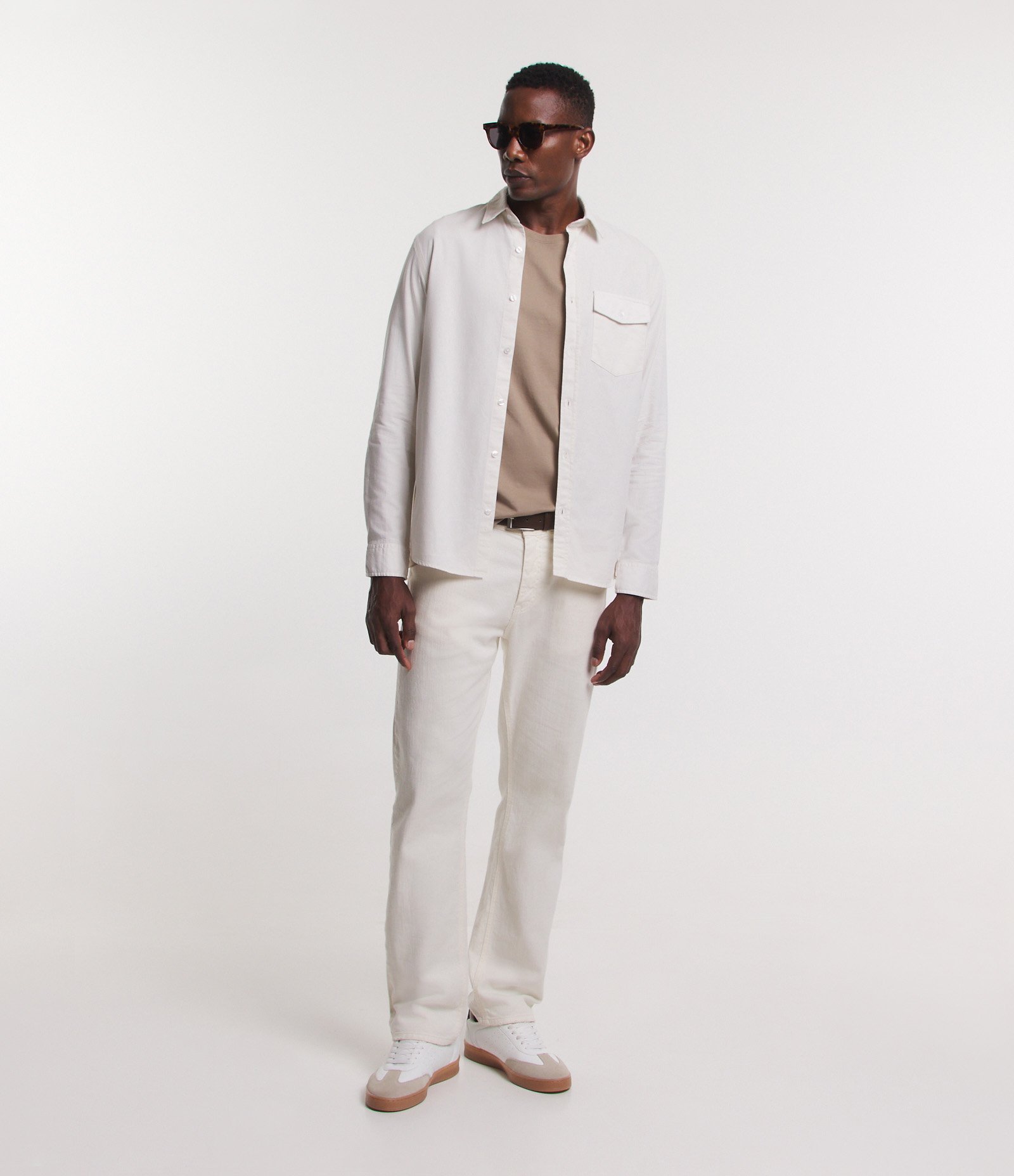 Camisa Manga Longa em Sarja com Bolsos Off White 2