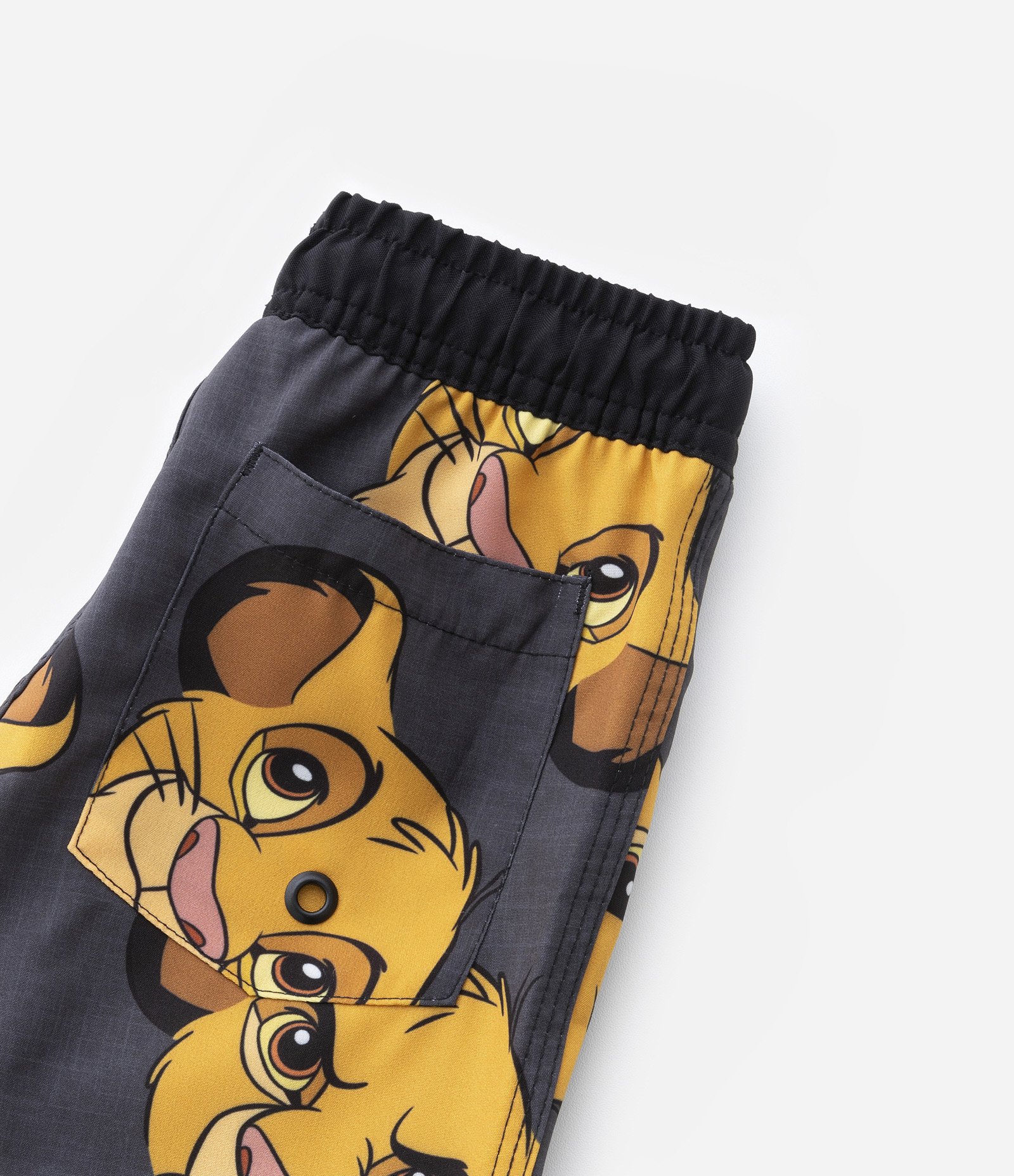 Bermuda Infantil em Microfibra com Estampa do Simba - Tam 1 a 5 anos Cinza 4