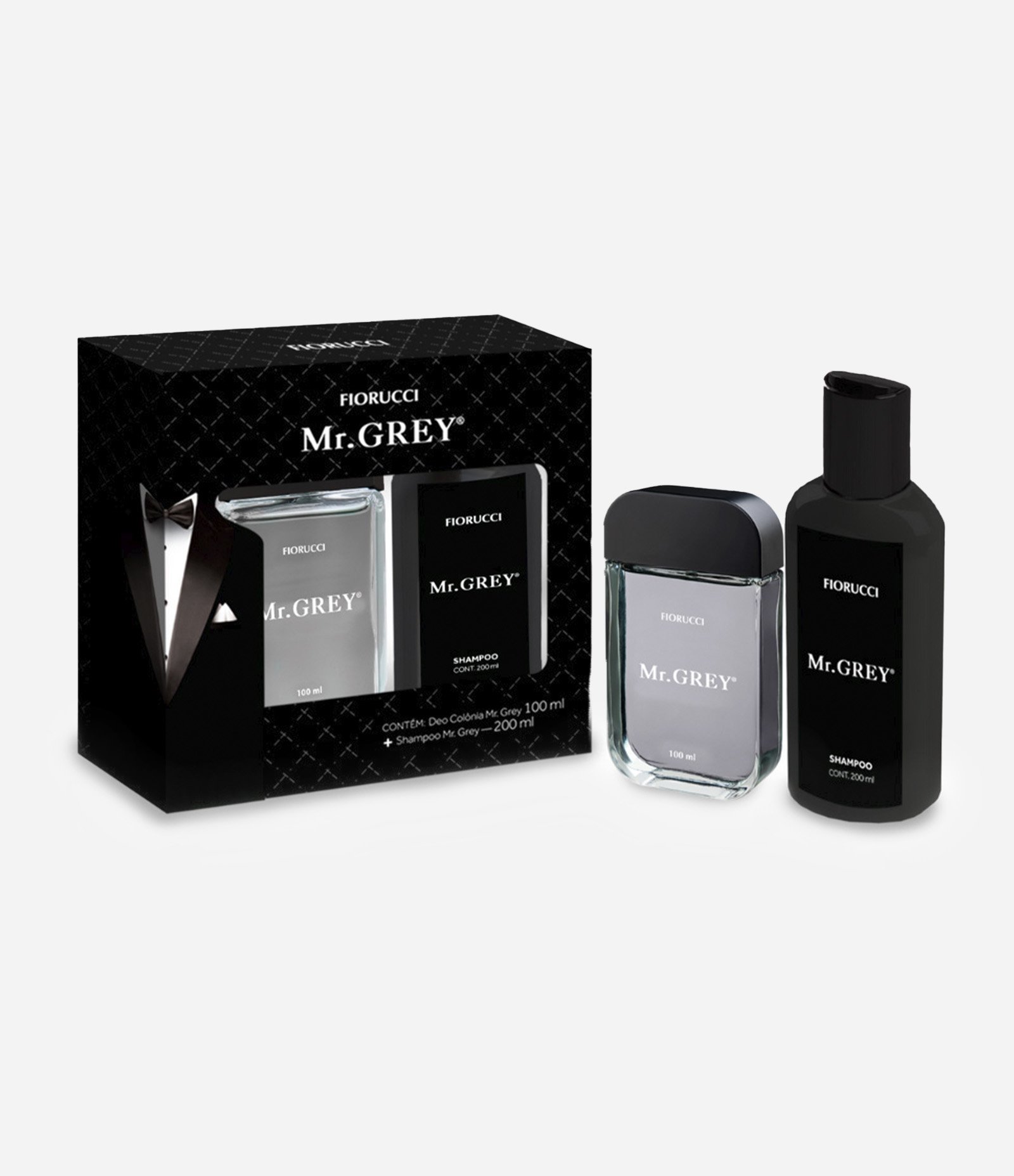 Kit Deo Colonia 100ml + Shampoo 3 em 1 200ml Mr Grey KIT 1