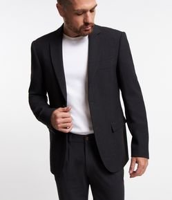 Blazer em Tricoline Texturizados com Lapelas