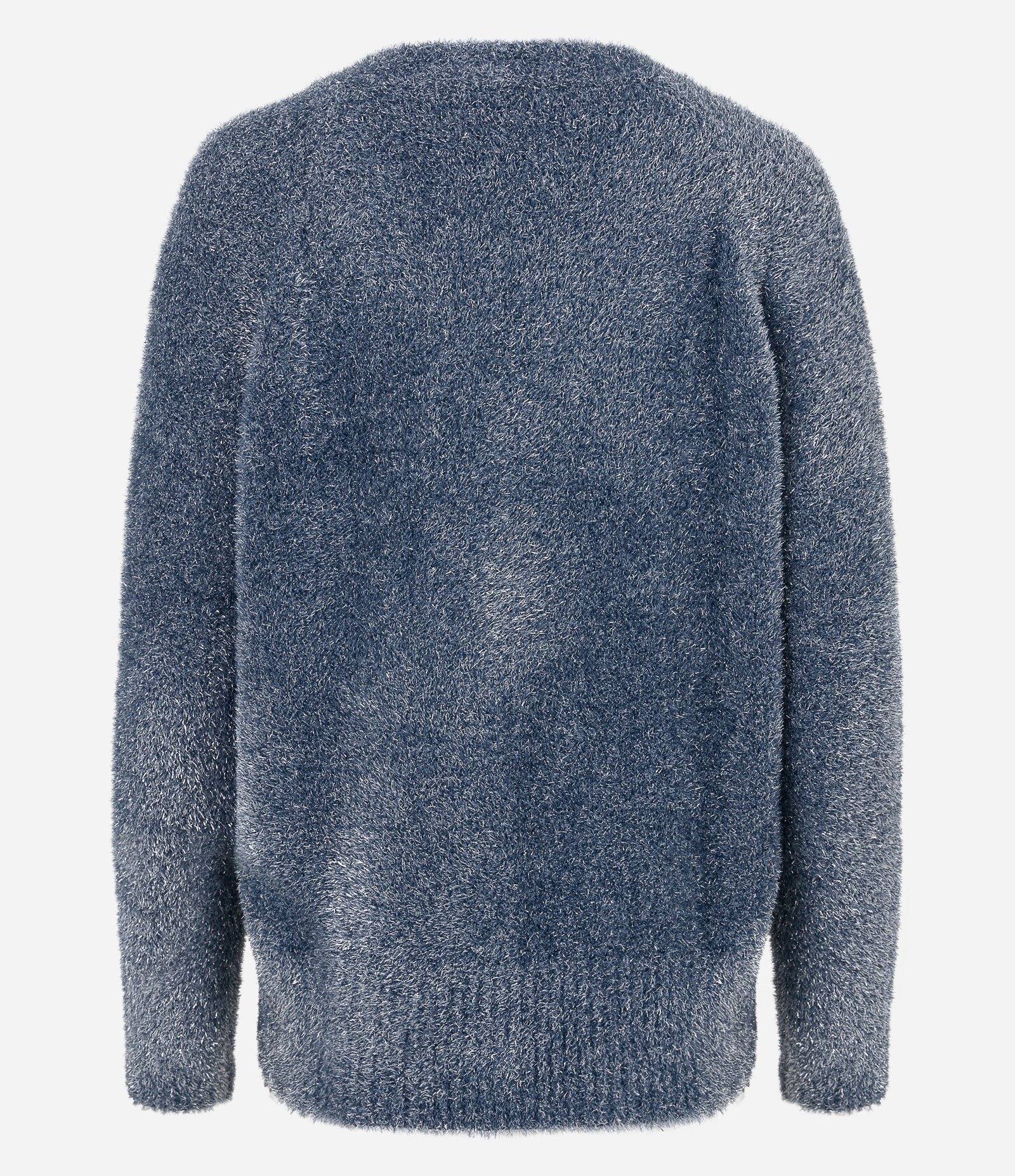 Cardigan em Tricô com Pelinhos e Fio Metalizado Cinza 9