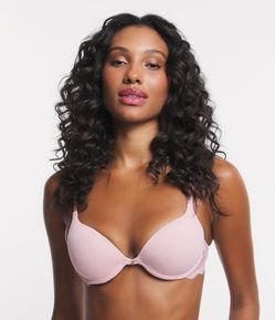 Sutiã Push-Up com Bojo em Renda com Textura Canelada