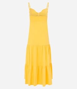 Vestido Midi em Meia Malha com Alcinha Trançada