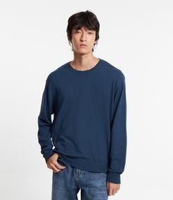 Suéter Comfort em Tricô com Gola Redonda