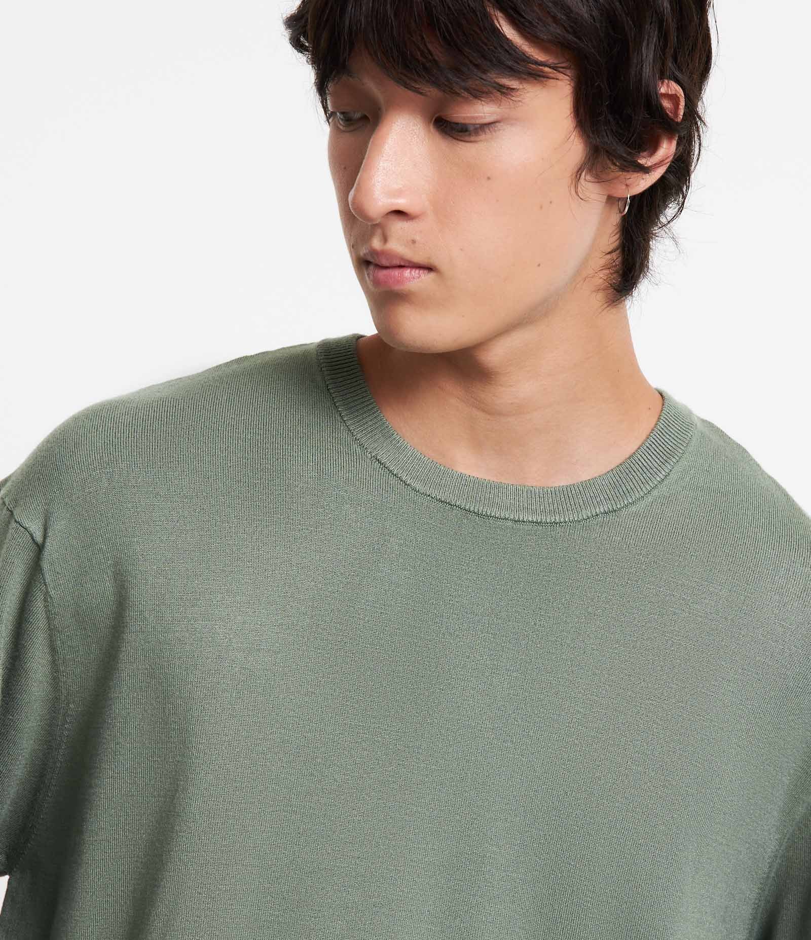 Suéter Comfort em Tricô com Gola Redonda Verde 4