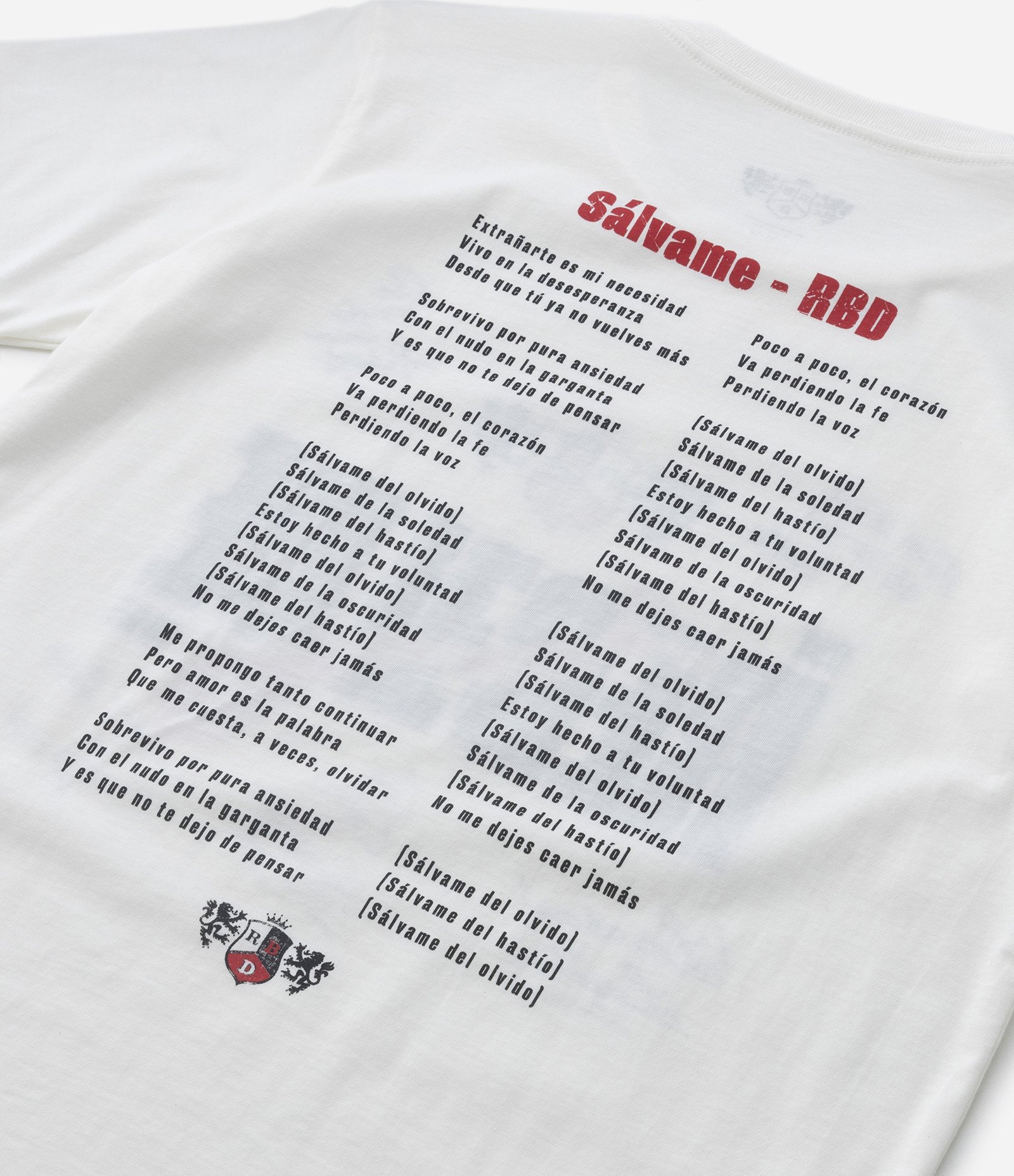 Camiseta Infantil com Estampa Rebelde e Autógrafos - Tam 9 a 13 Anos Branco 3