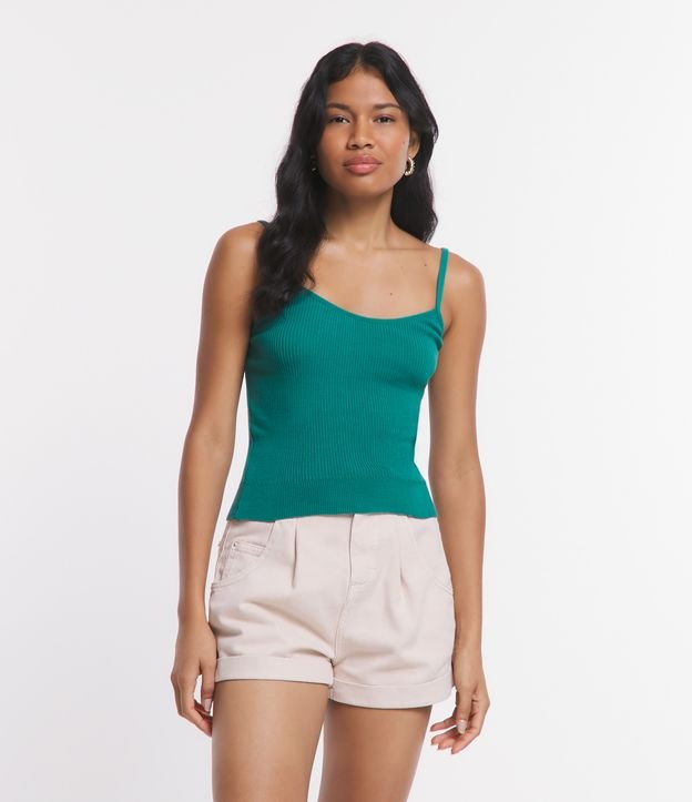 Blusa Básica em Tricô Texturizado